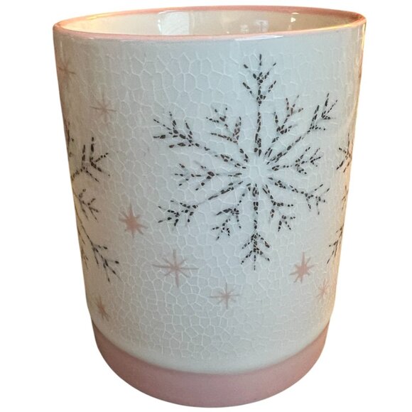 NWOT! PEPPERMINT & PINE Snowflake Mug and Snowflake Keychain Rose Gold - Picture 2 of 12